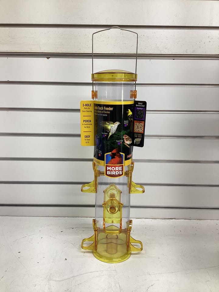 Stokes Select Jumbo Finch Feeder 3 lb Capacity 6-Port Polycarbonate, Yellow