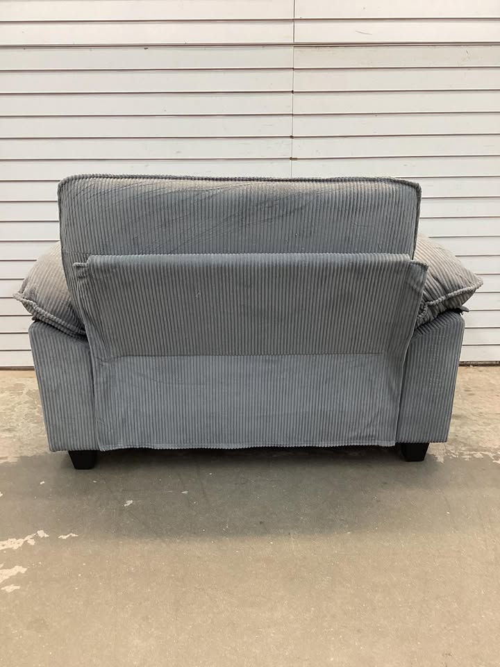 Brand New Corduroy Couch Chair in Grey