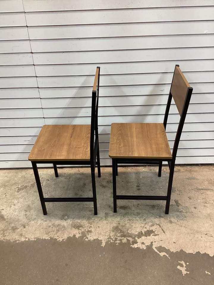 Costway4Pc Rustic Dining Table Set with 2 Chairs and Bench