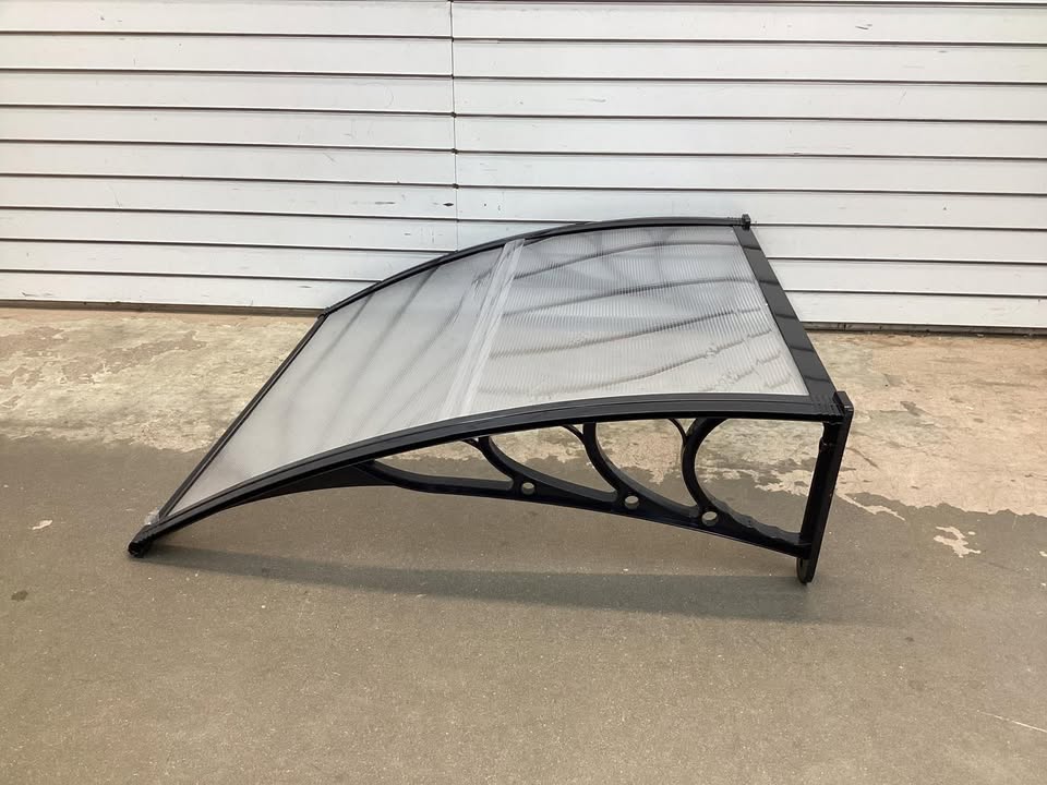 Costway 40-in Width x 11-in Height x 40-in Projection White Metal Fixed Patio Awning