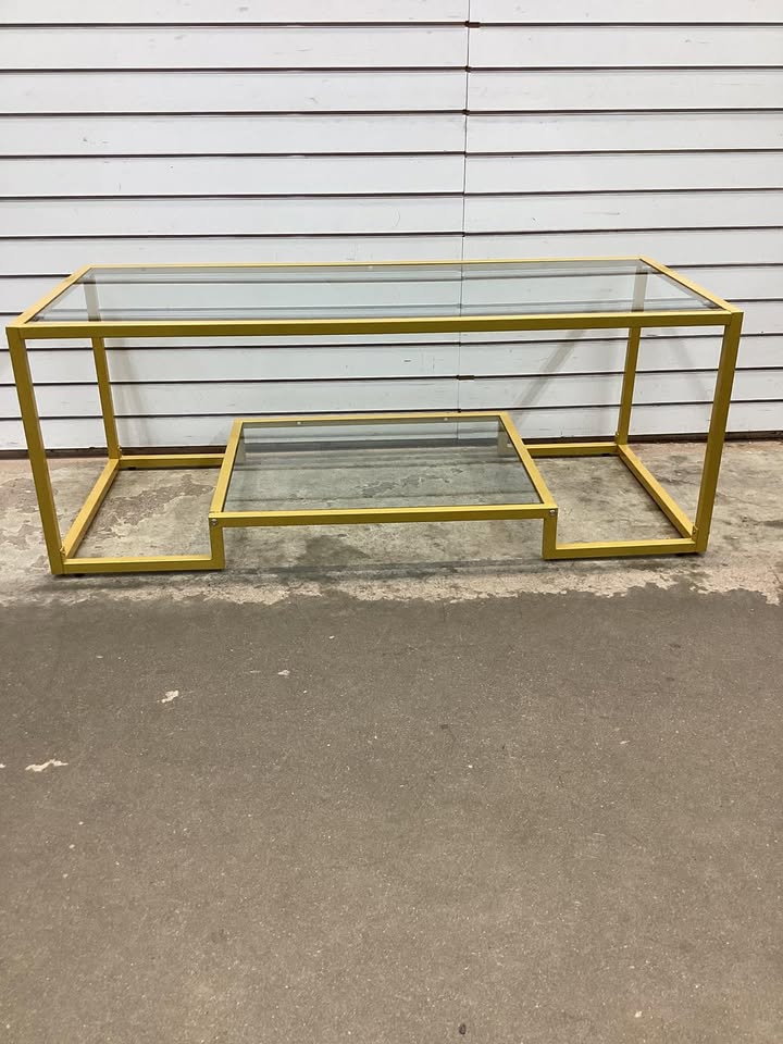 Brand New  Costway 45'' Rectangular Tempered Glass Accent Table