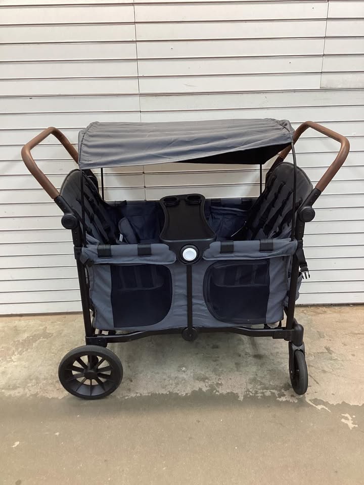 INFANS 4 Seater Wagon Stroller, All-Terrain Foldable Wagon
