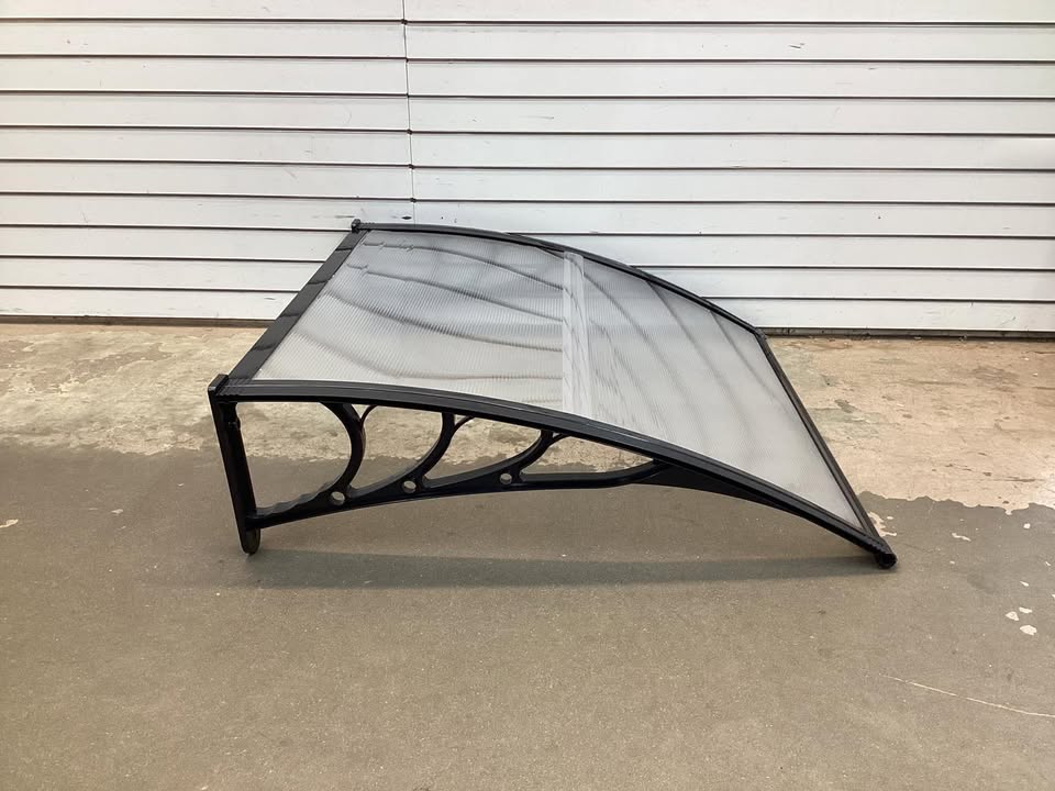 Costway 40-in Width x 11-in Height x 40-in Projection White Metal Fixed Patio Awning