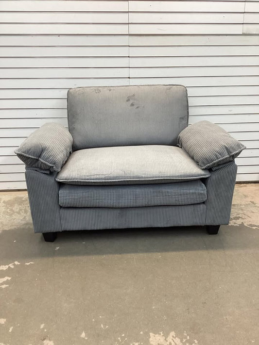 Brand New Corduroy Couch Chair in Grey