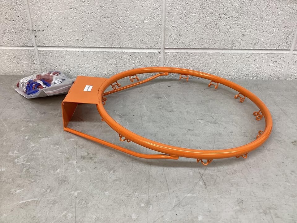 Costway 15'' Basketball Rim Wall Door Mounted Basketball Hoop with All Weather Net