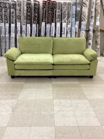 Brand New Corduroy Sofa in Green