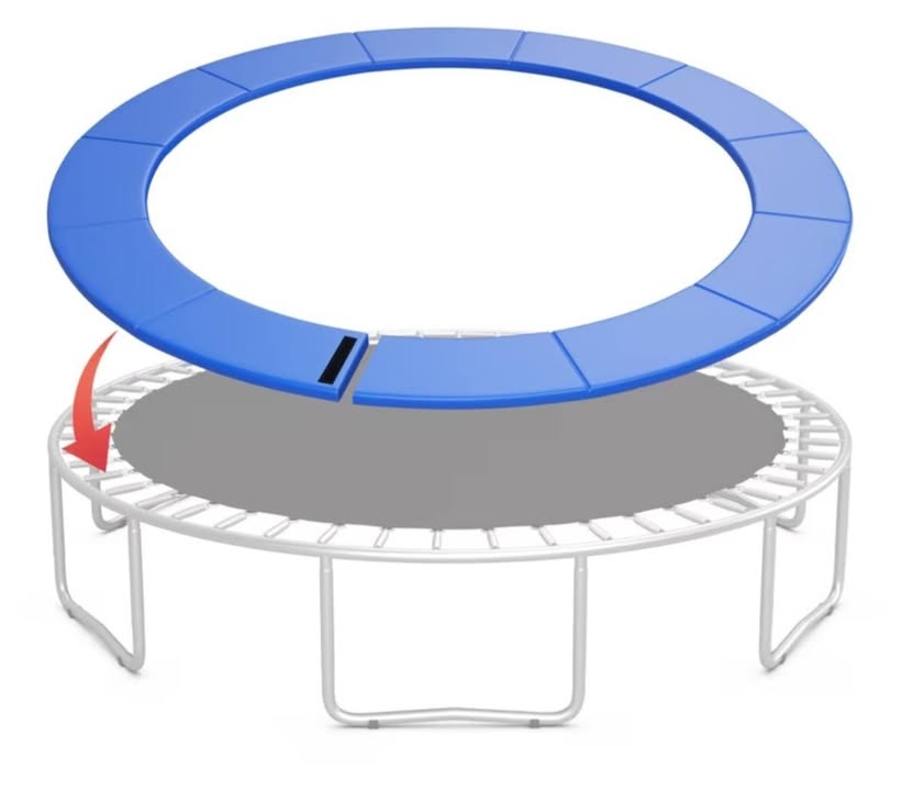 Gymax 12FT Trampoline Spring Cover No Holes for Trampoline Poles