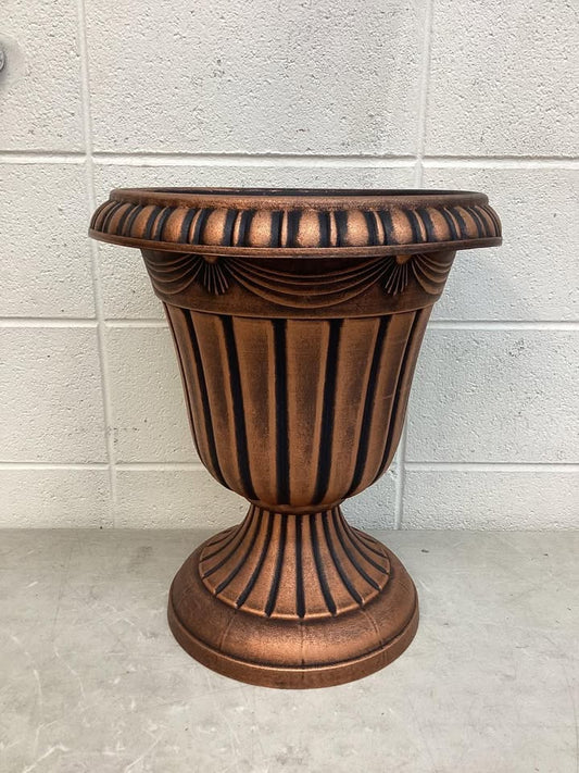 Bronze Vintage Urn Planter with Pedestal Base