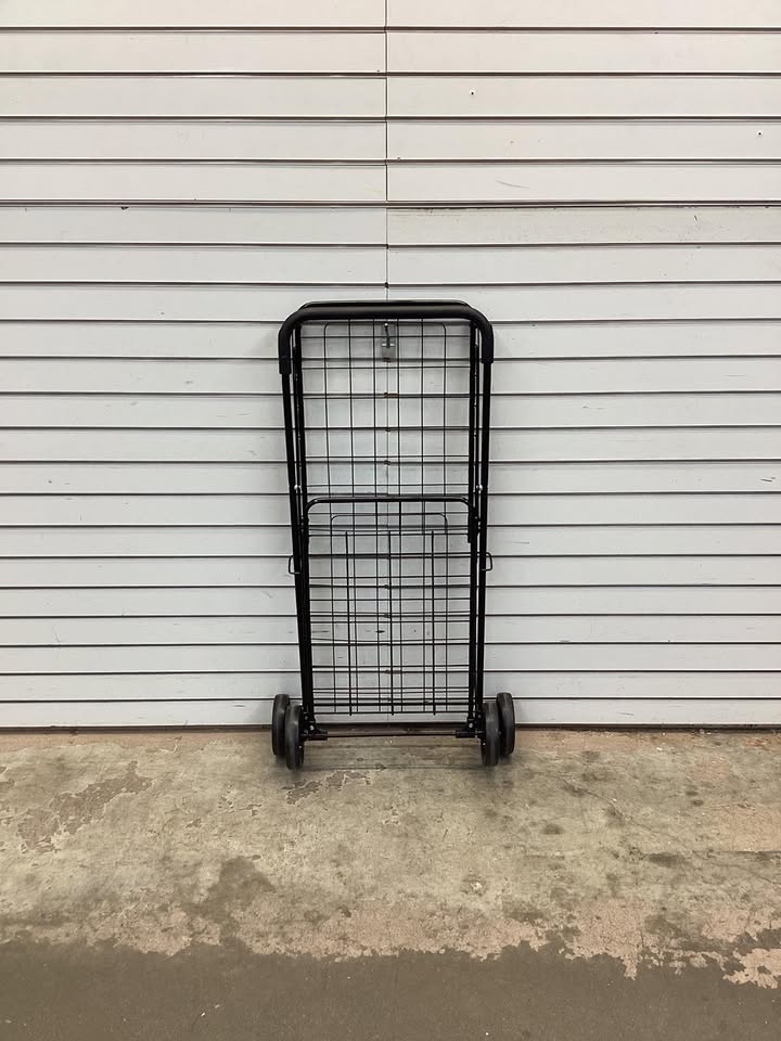 Gymax Grocery Laundry Travel Folding Shopping Cart Utility Trolley Portable Black