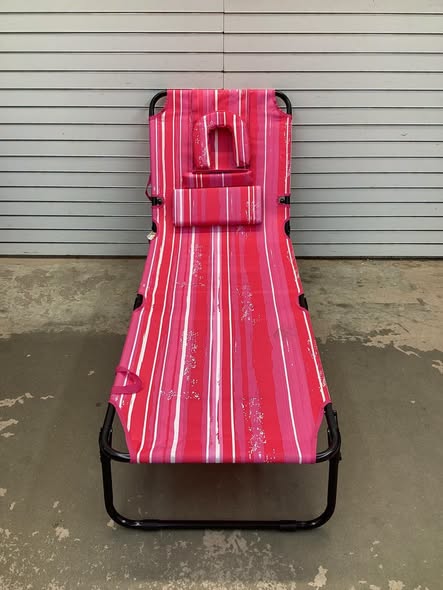 5-position Outdoor Folding Chaise Lounge Deck Chair