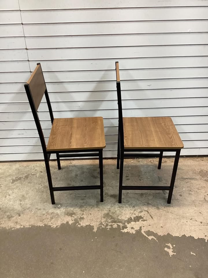 Costway4Pc Rustic Dining Table Set with 2 Chairs and Bench