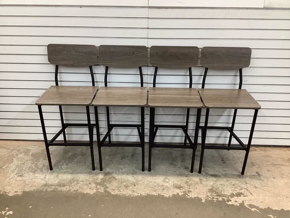 Costway 4-Piece Industrial Bar Stool Set