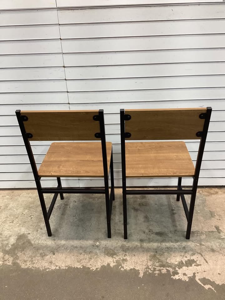 Costway4Pc Rustic Dining Table Set with 2 Chairs and Bench