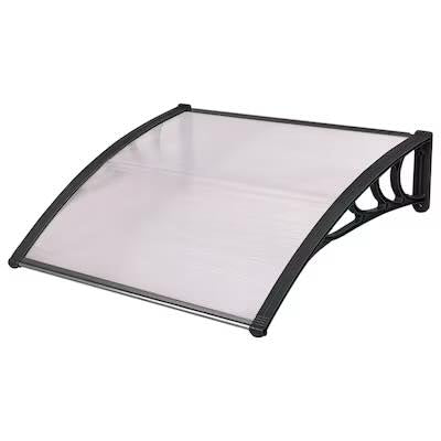 Costway 40-in Width x 11-in Height x 40-in Projection White Metal Fixed Patio Awning