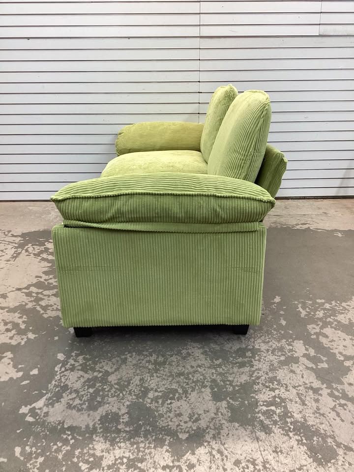 Brand New Corduroy Sofa in Green