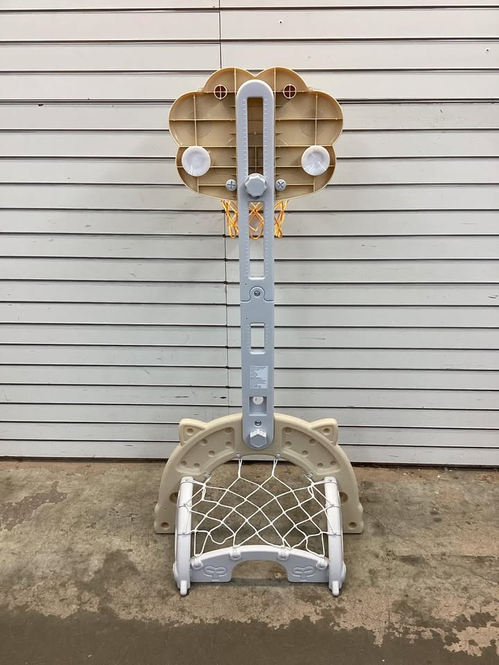 3 in 1 Kids Basketball Hoop with Basketball and Foldable Rim