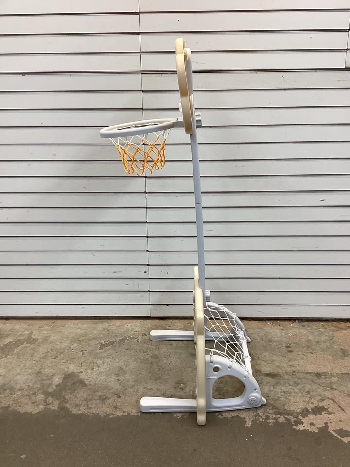 3 in 1 Kids Basketball Hoop with Basketball and Foldable Rim