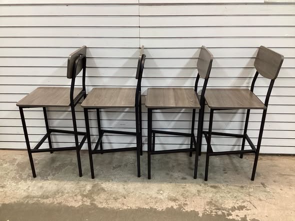 Costway 4-Piece Industrial Bar Stool Set