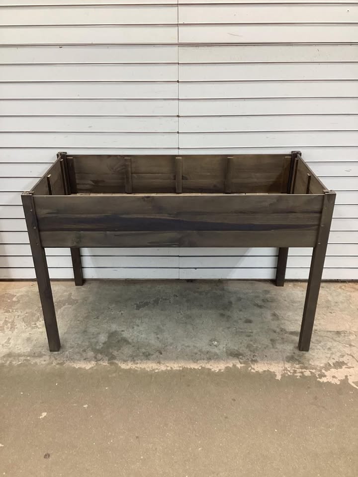 Costway Wooden Raised Vegetable Garden Bed Elevated Grow Vegetable Planter