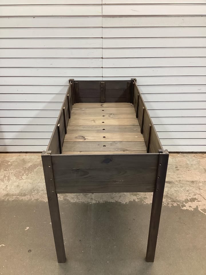 Costway Wooden Raised Vegetable Garden Bed Elevated Grow Vegetable Planter