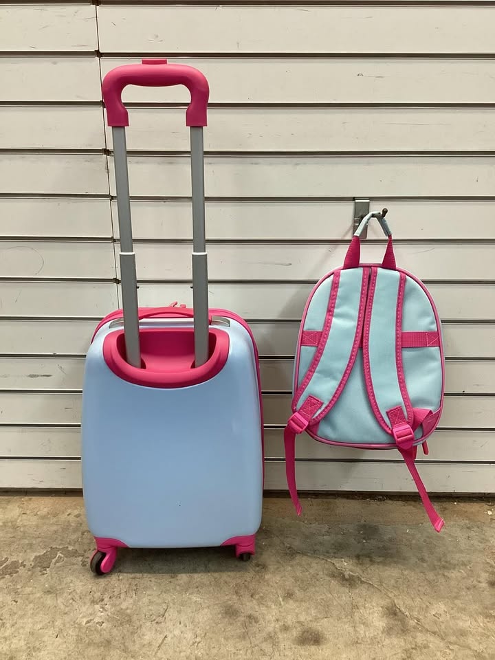 2 Pieces 12 Inch 16 Inch Kids Luggage Set with Backpack and Suitcase for Travel
