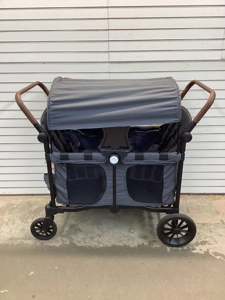 INFANS 4 Seater Wagon Stroller, All-Terrain Foldable Wagon