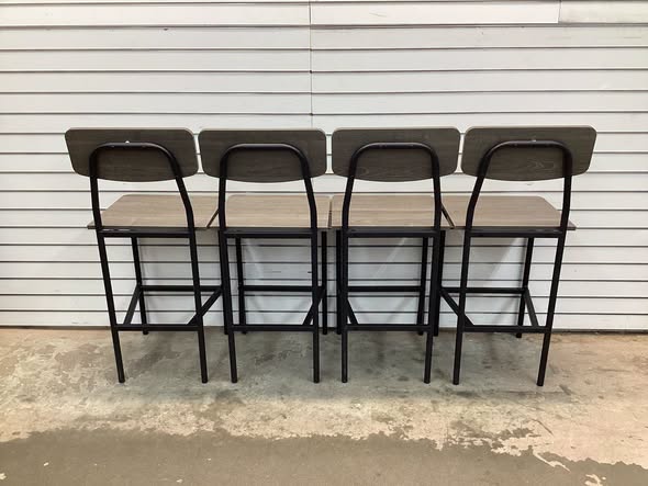Costway 4-Piece Industrial Bar Stool Set