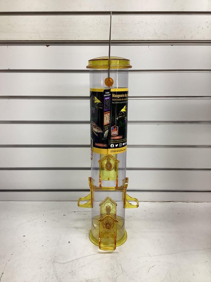 Stokes Select Jumbo Finch Feeder 3 lb Capacity 6-Port Polycarbonate, Yellow