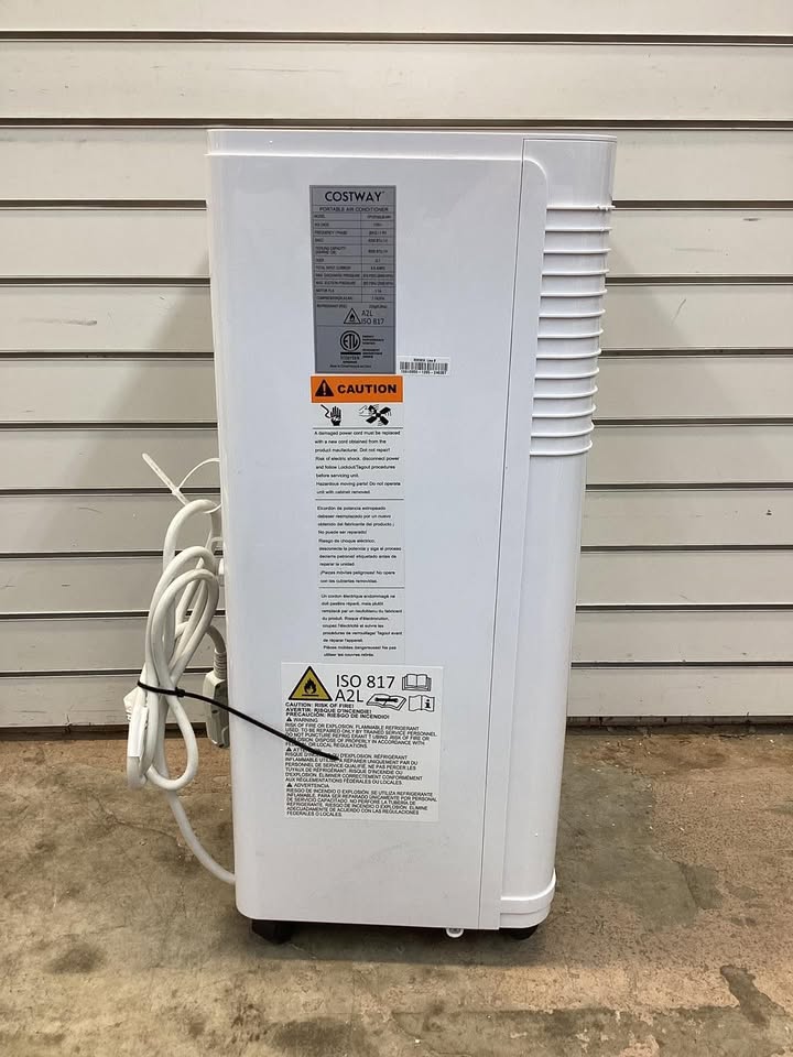COSTWAY Portable Air Conditioner, 8000 BTU Air Conditioner with Fan & Dehumidifier, 24H Timer & Remote Control, Window Installation Kit, AC Unit Cools Rooms up to 250 Sq.Ft (8000 BTU)