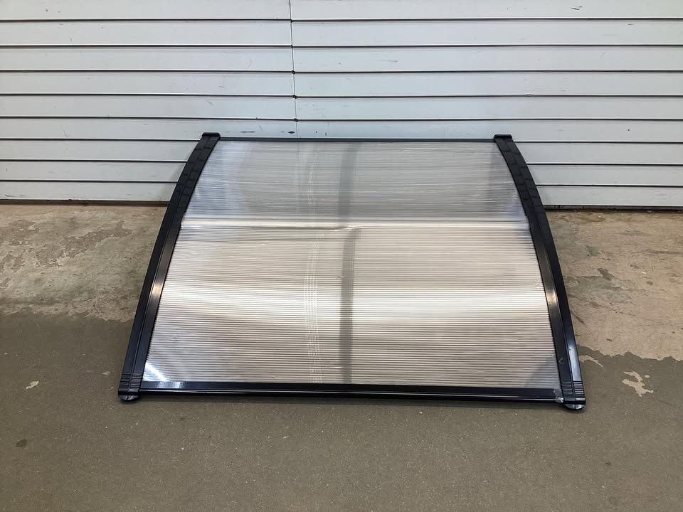 Costway 40-in Width x 11-in Height x 40-in Projection White Metal Fixed Patio Awning