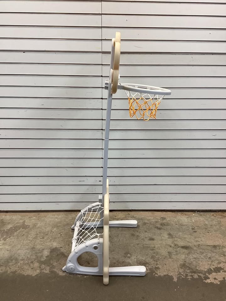 3 in 1 Kids Basketball Hoop with Basketball and Foldable Rim