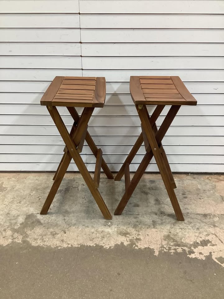 Bar Stools Set of 2 with Saddle Seat and Footrest for Kitchen Island and Balcony