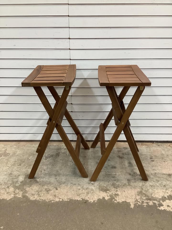 Bar Stools Set of 2 with Saddle Seat and Footrest for Kitchen Island and Balcony