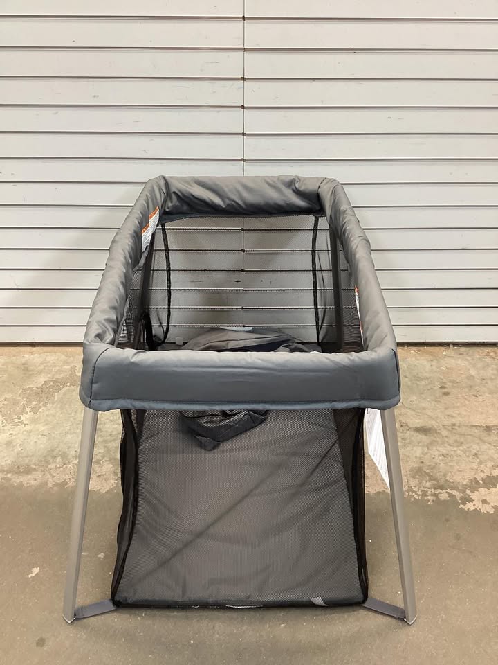 BABY JOY Baby Foldable Travel Crib, 2 in 1 Portable Playpen