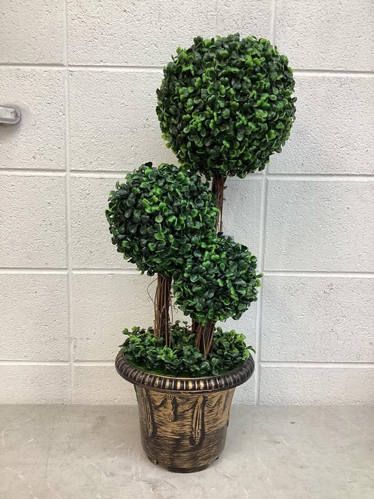 30 ft. Artificial Topiary Triple Ball Tree Plant Bonsai Category Indoor Outdoor UV Resistant