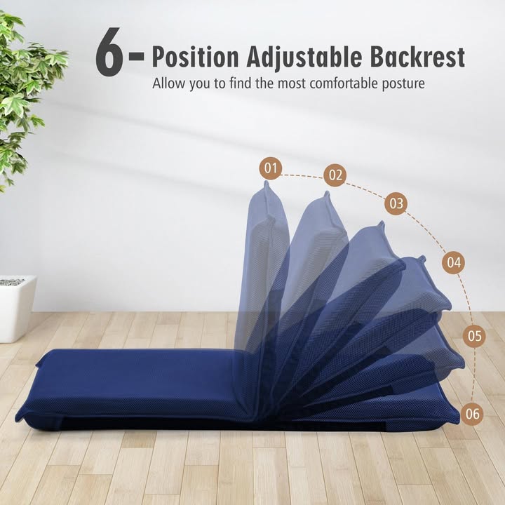 Costway Adjustable 6 Position Folding Lazy Man Sofa Chair Floor Chair
