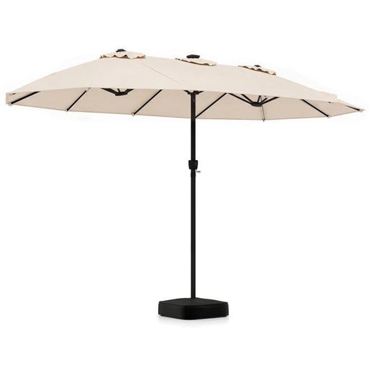 15.5FT Extra-Large Patio Umbrella with Base 12 arms