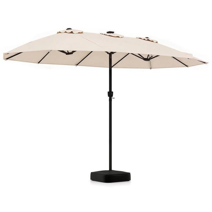 15.5FT Extra-Large Patio Umbrella with Base 12 arms