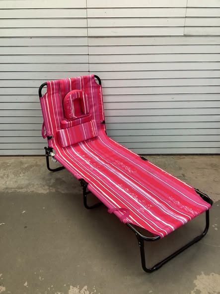 5-position Outdoor Folding Chaise Lounge Deck Chair
