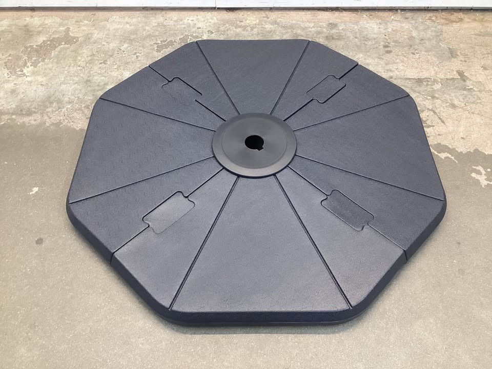208 lb. Fillable Patio Umbrella Base in Black 4-Piece Cantilever Offset Umbrella Base