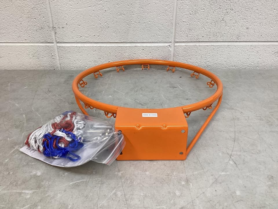Costway 15'' Basketball Rim Wall Door Mounted Basketball Hoop with All Weather Net