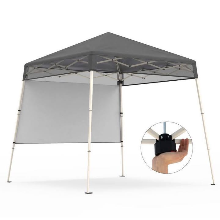 7 x 7 FT Pop-Up Canopy Tent with 1 Push Center Lock for Sports Picnic Camping