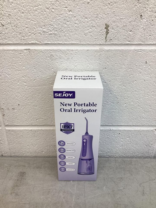 SeJoy Cordless Water Flosser Dental Teeth Cleaner with 9 Jet Tips, DIY Mode 350ml Tank IPX7 Waterproof Portable Rechargeable Water Flosser Dental Oral Irrigator for Home and Travel, Purple