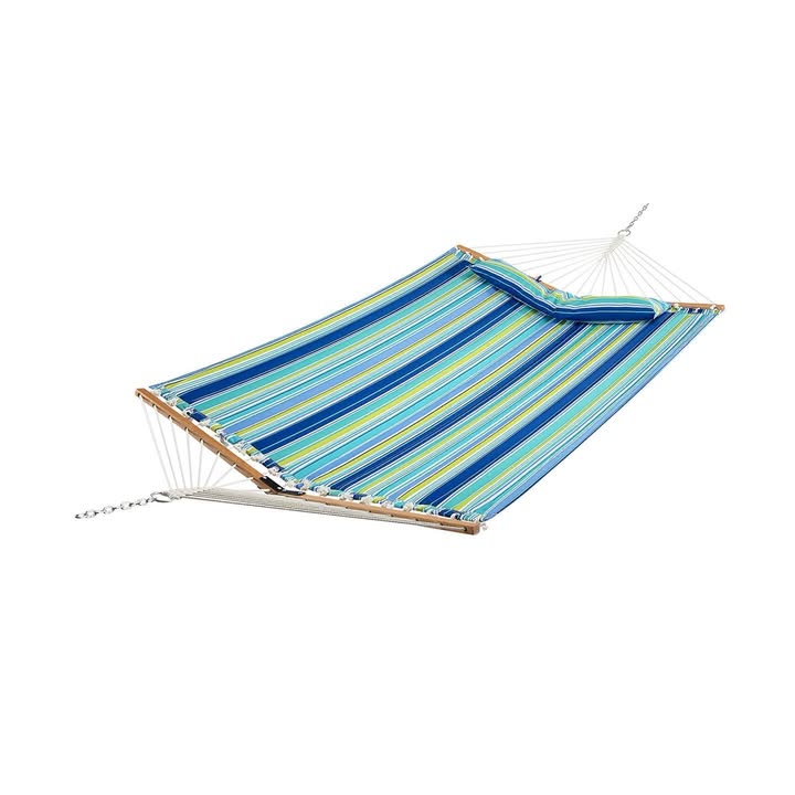 Costway Patio Hammock Foldable Swing Chair Bed with Detachable Pillow