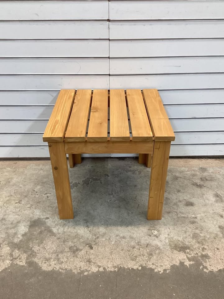 Costway Wooden Square Patio Coffee Bistro Table
