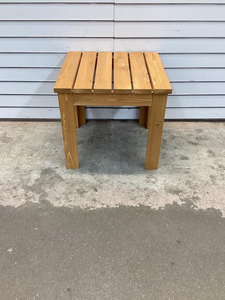 Costway Wooden Square Patio Coffee Bistro Table