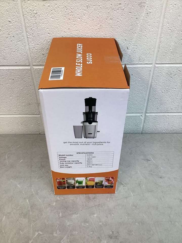 Band New SUGIFT Slow Masticating Juicer with 3.2" Feed Chute, 40oz Cold Press Juicer Machine - Black