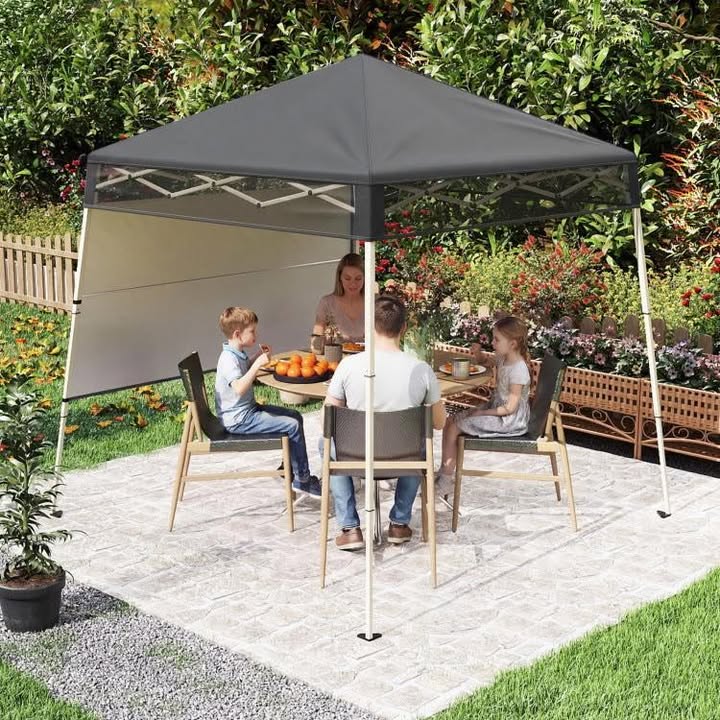 7 x 7 FT Pop-Up Canopy Tent with 1 Push Center Lock for Sports Picnic Camping