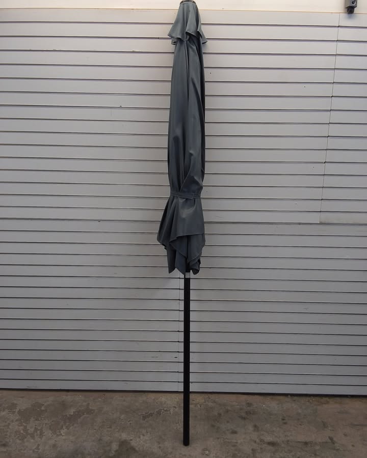 Outdoor Steel Market Patio Umbrella Decoration w/ Tilt, Crank Lift - 10ft