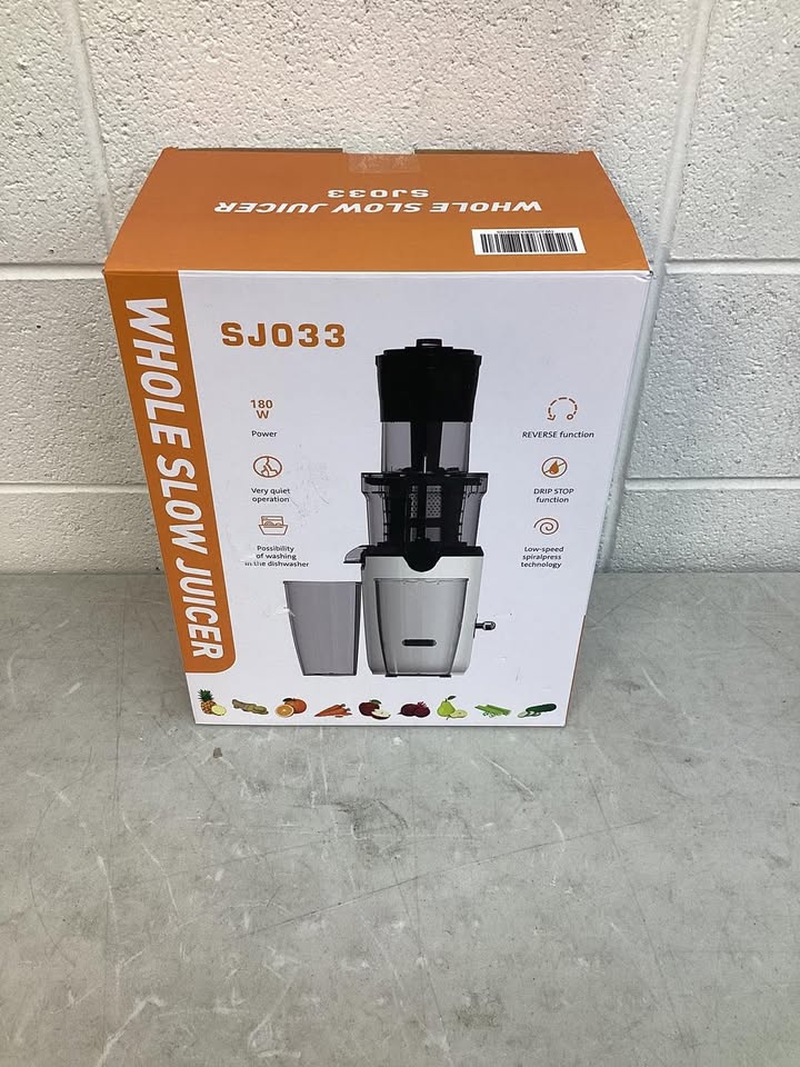 Band New SUGIFT Slow Masticating Juicer with 3.2" Feed Chute, 40oz Cold Press Juicer Machine - Black